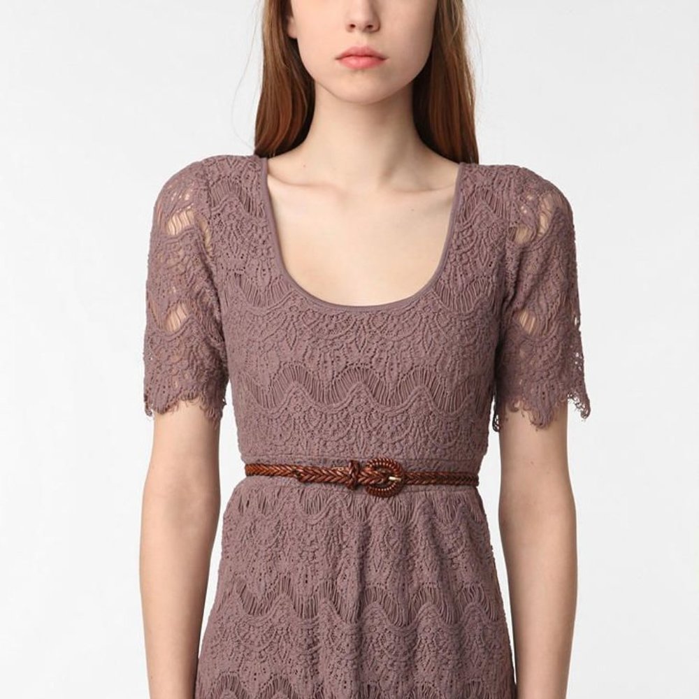 Pins & Needles Lace Dress Mauve